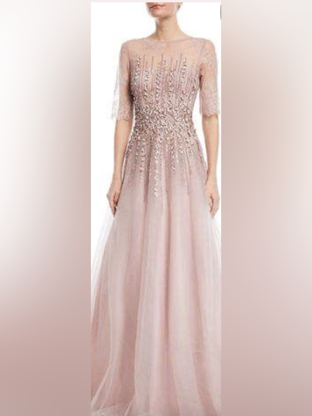 Size 8 - Teri Jon - Elegant Blush Evening Dress - Mother of the Bride